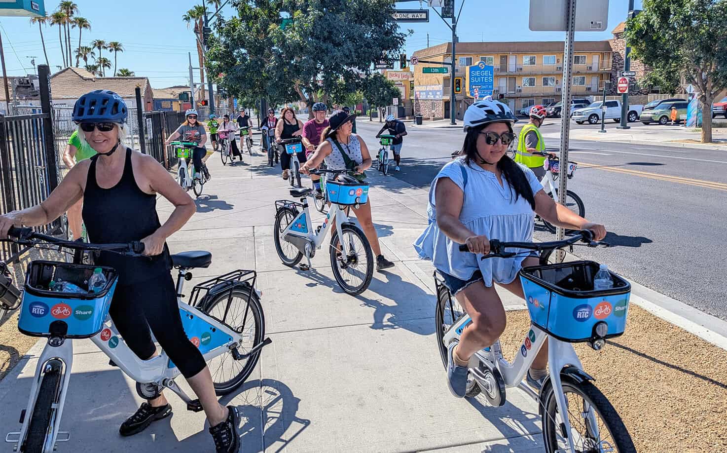 Bikers with RTC bikes on the NPF Coffee + Cruising: Lost Motels + Lawyer's Row