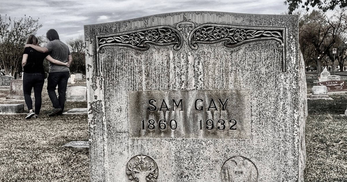 Sam Gay tombstone, part of the Darker Side of Woodlawn