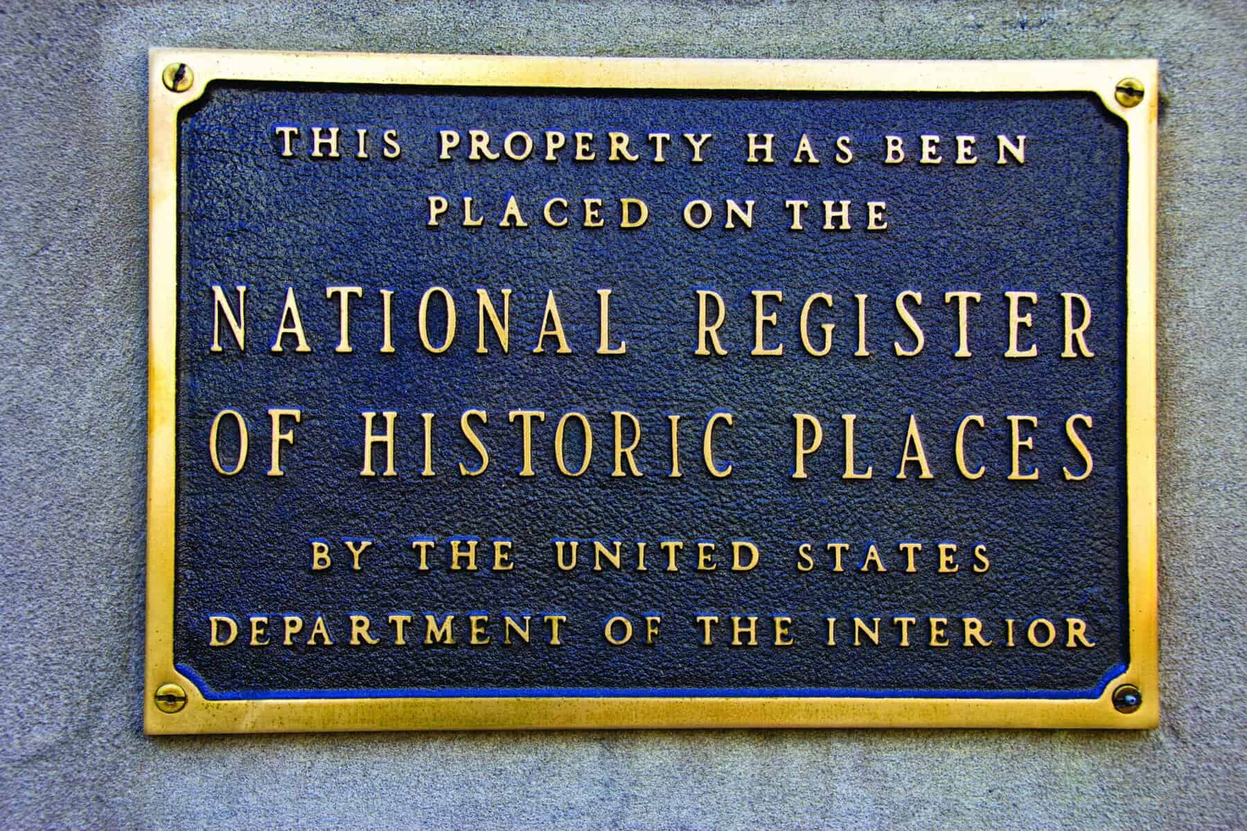 National Register of Historic Places plaque